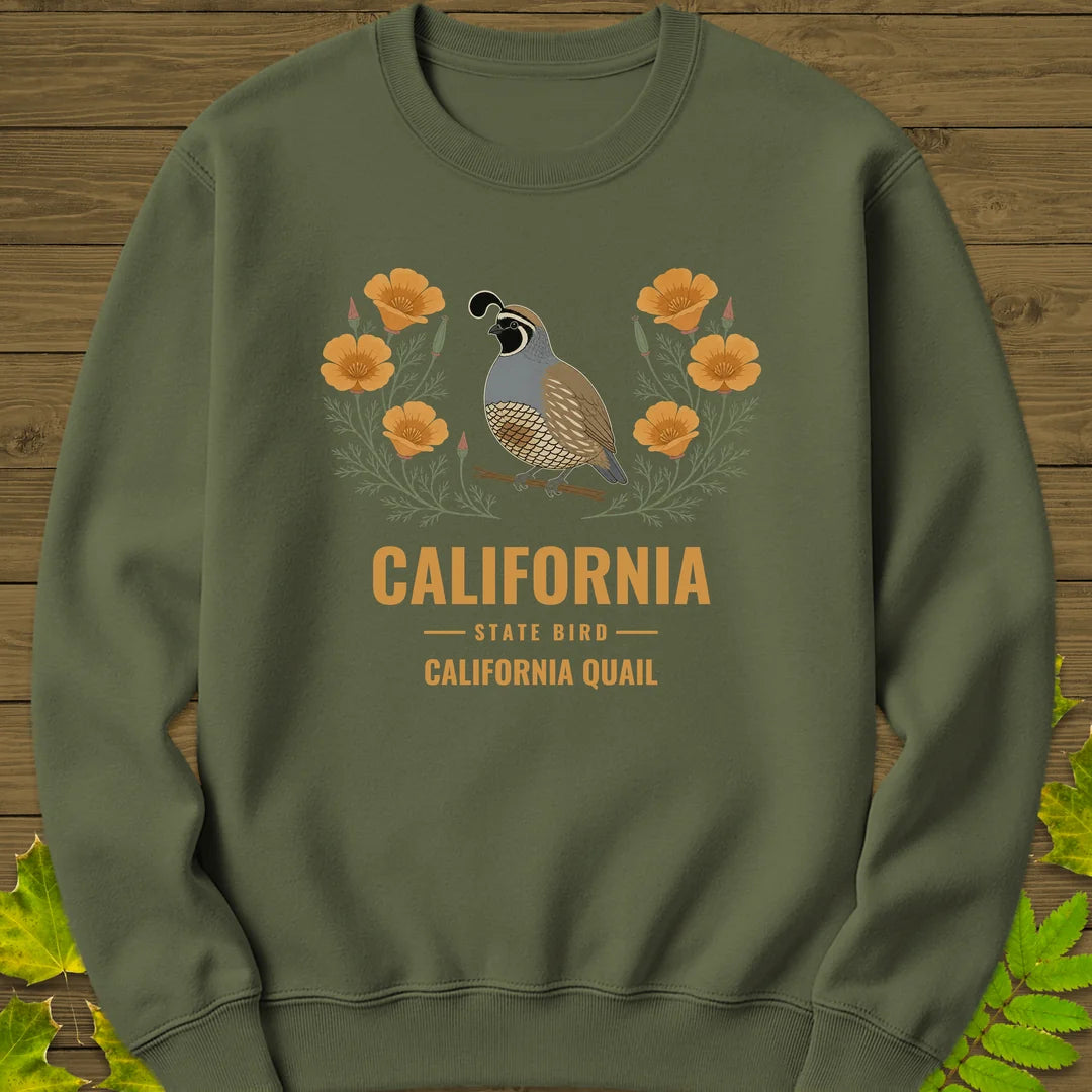 California State Bird Sweatshirt in Military Green