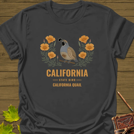 California State Bird T-Shirt in Charcoal