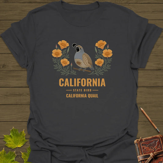 California State Bird T-Shirt in Charcoal