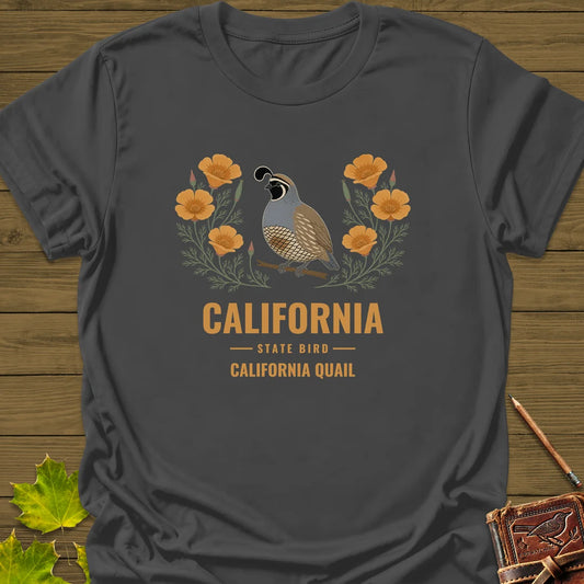 California State Bird T-Shirt in Charcoal