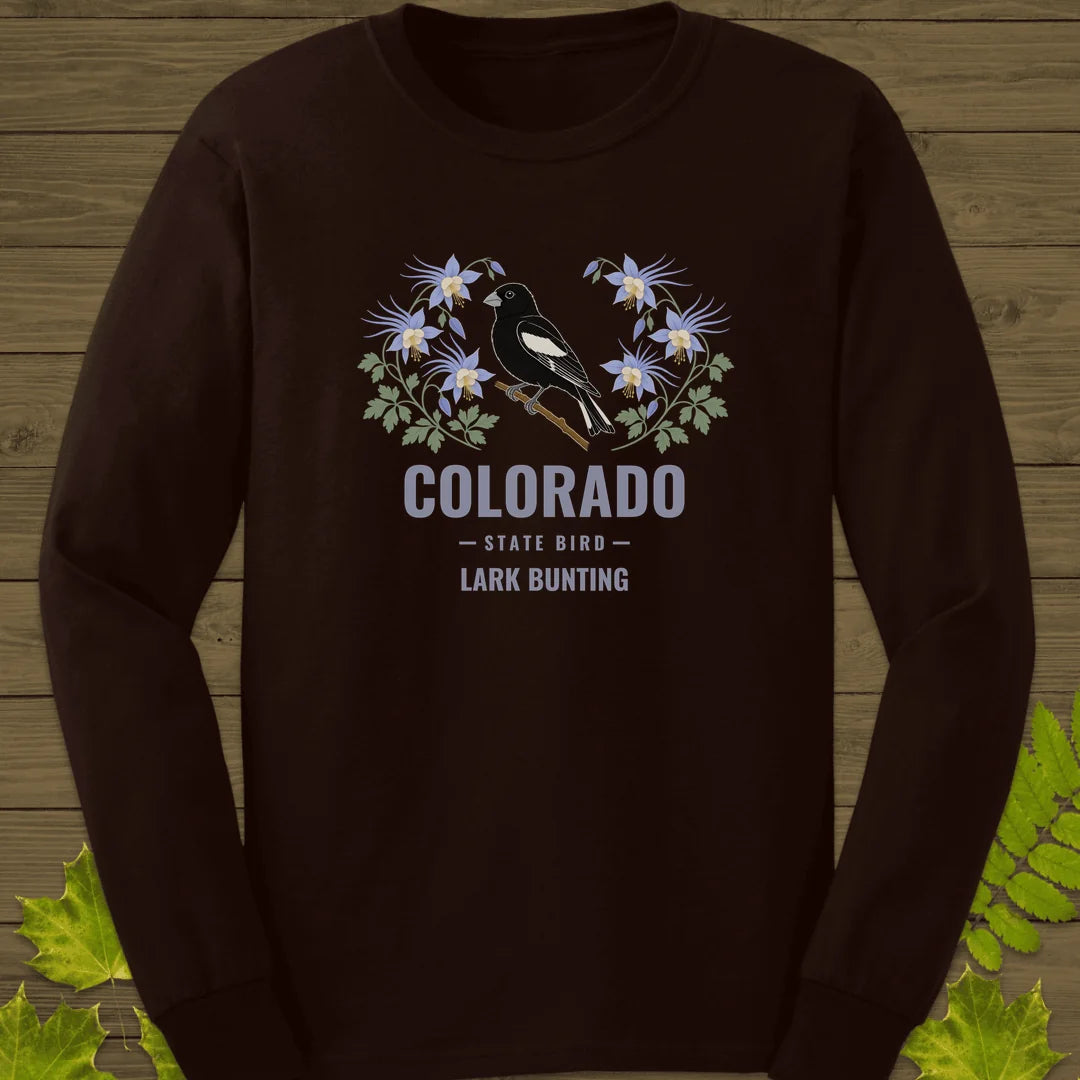 Colorado State Bird Long Sleeve in Dark Chocolate