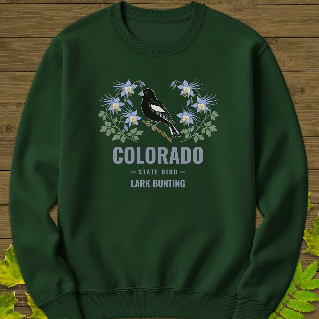Colorado State Bird Sweatshirt in Forest Green