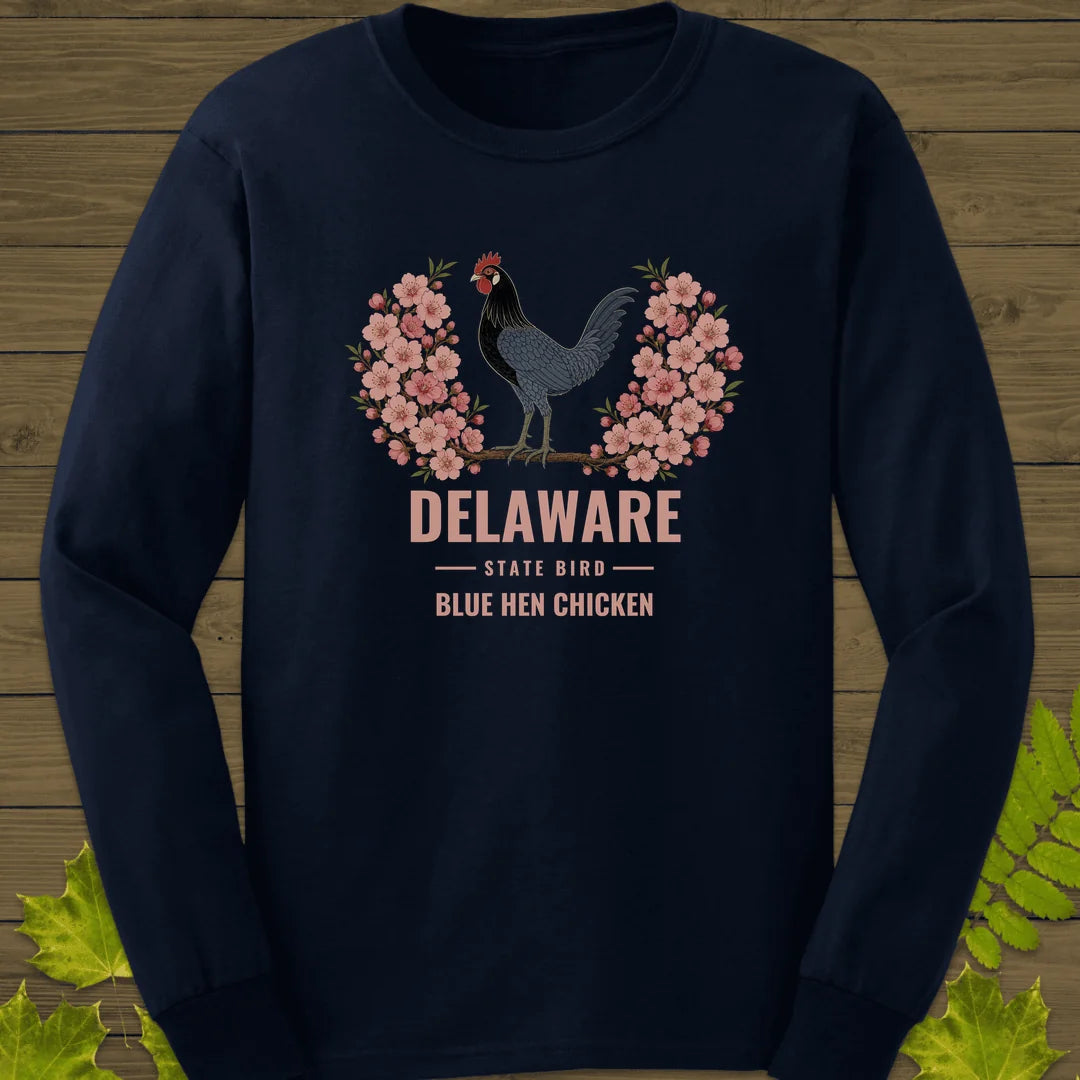 Delaware State Bird Long Sleeve in Navy