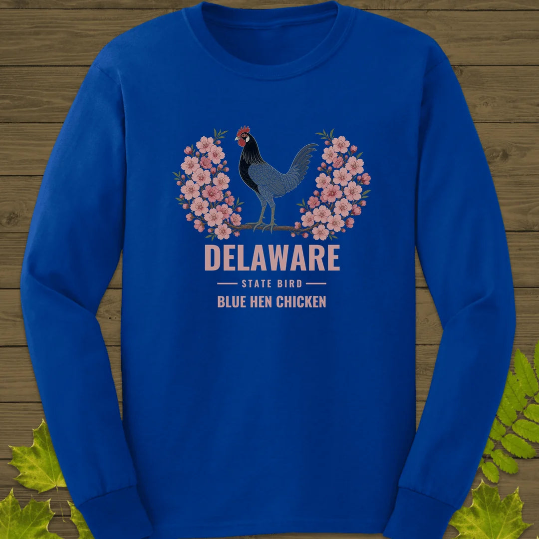 Delaware State Bird Long Sleeve in Royal
