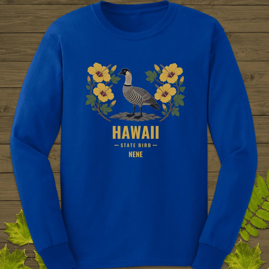 Hawaii State Bird Long Sleeve in Royal