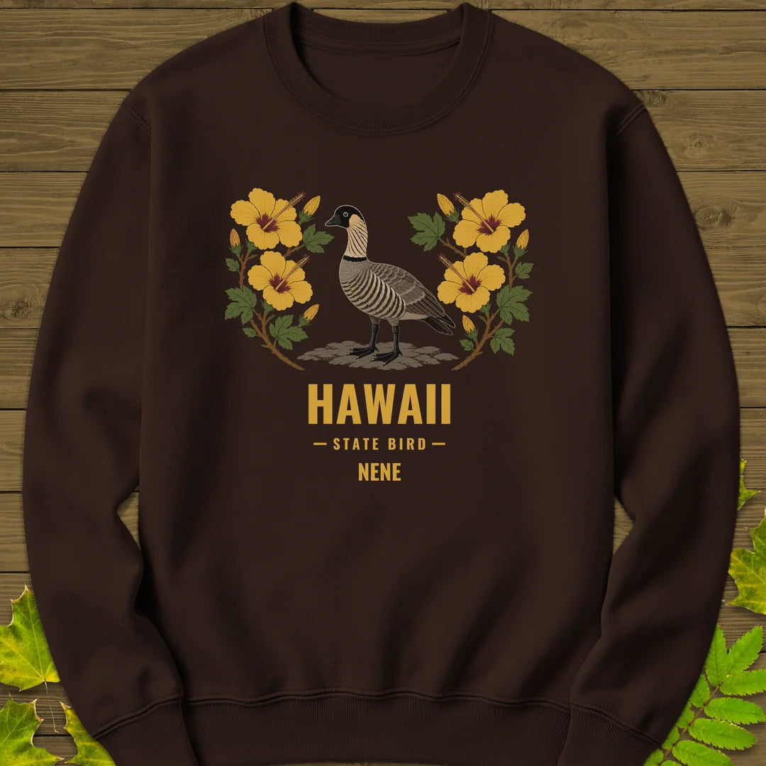 Hawaii State Bird Sweatshirt in Dark Chocolate