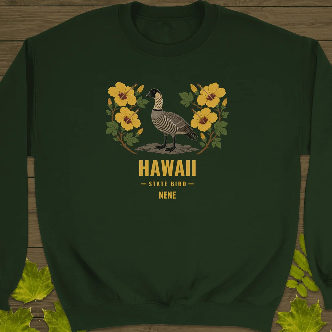 Hawaii State Bird Sweatshirt in Forest Green
