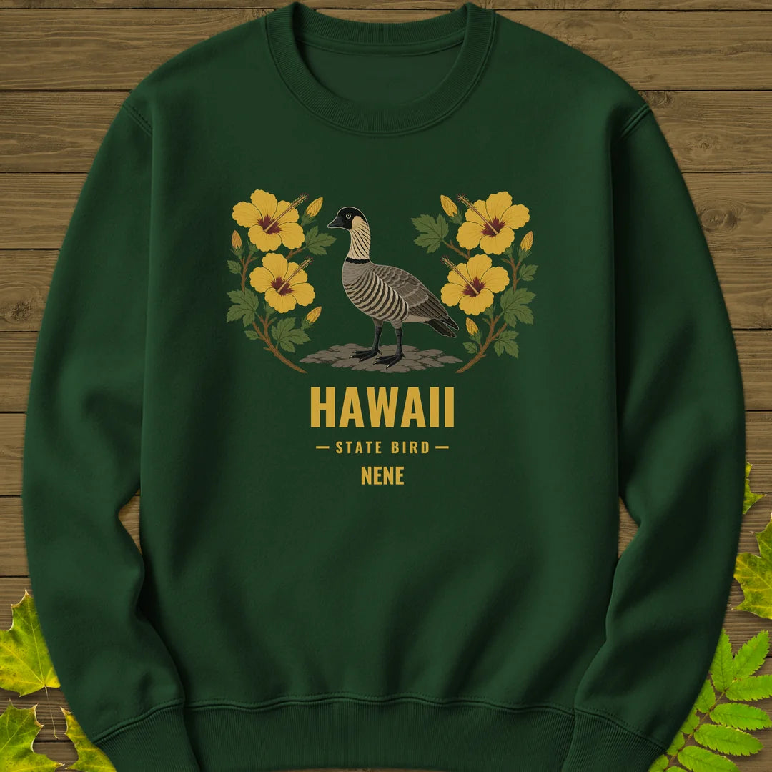 Hawaii State Bird Sweatshirt in Forest Green