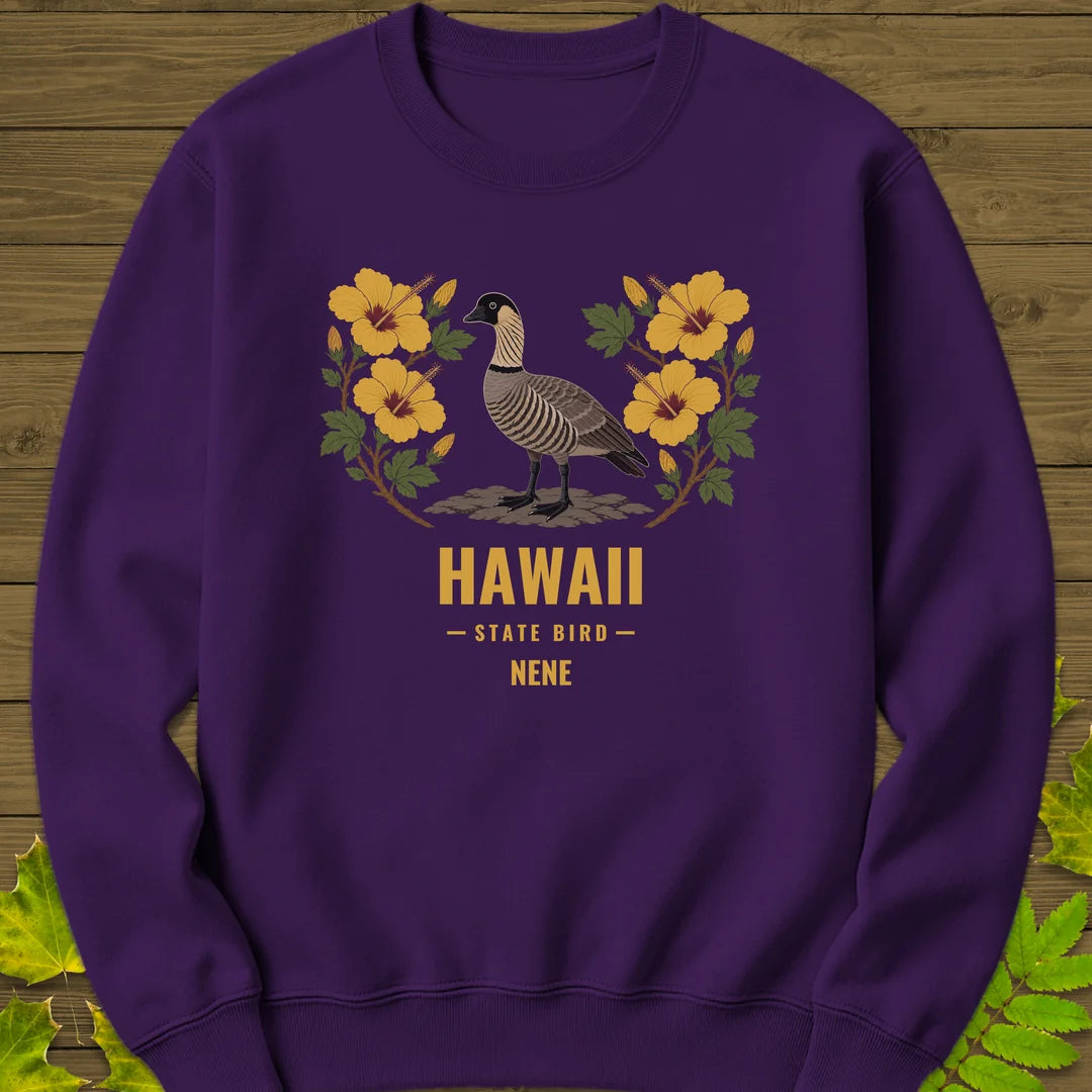 Hawaii State Bird Sweatshirt in Purple