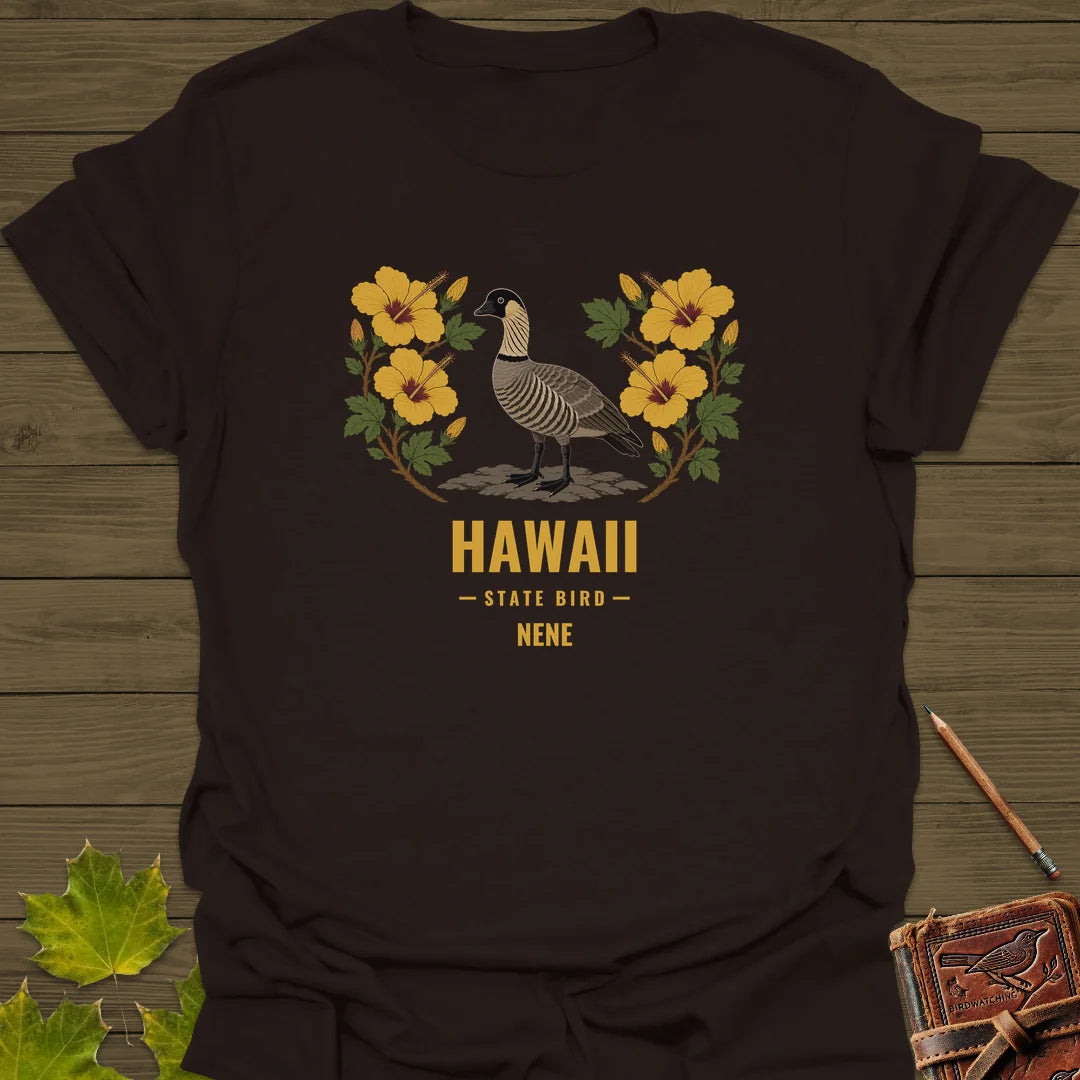 Hawaii State Bird T-Shirt in Dark Chocolate