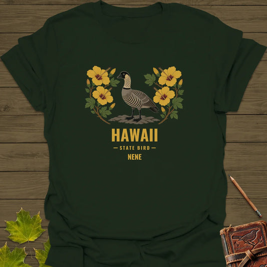 Hawaii State Bird T-Shirt in Forest Green