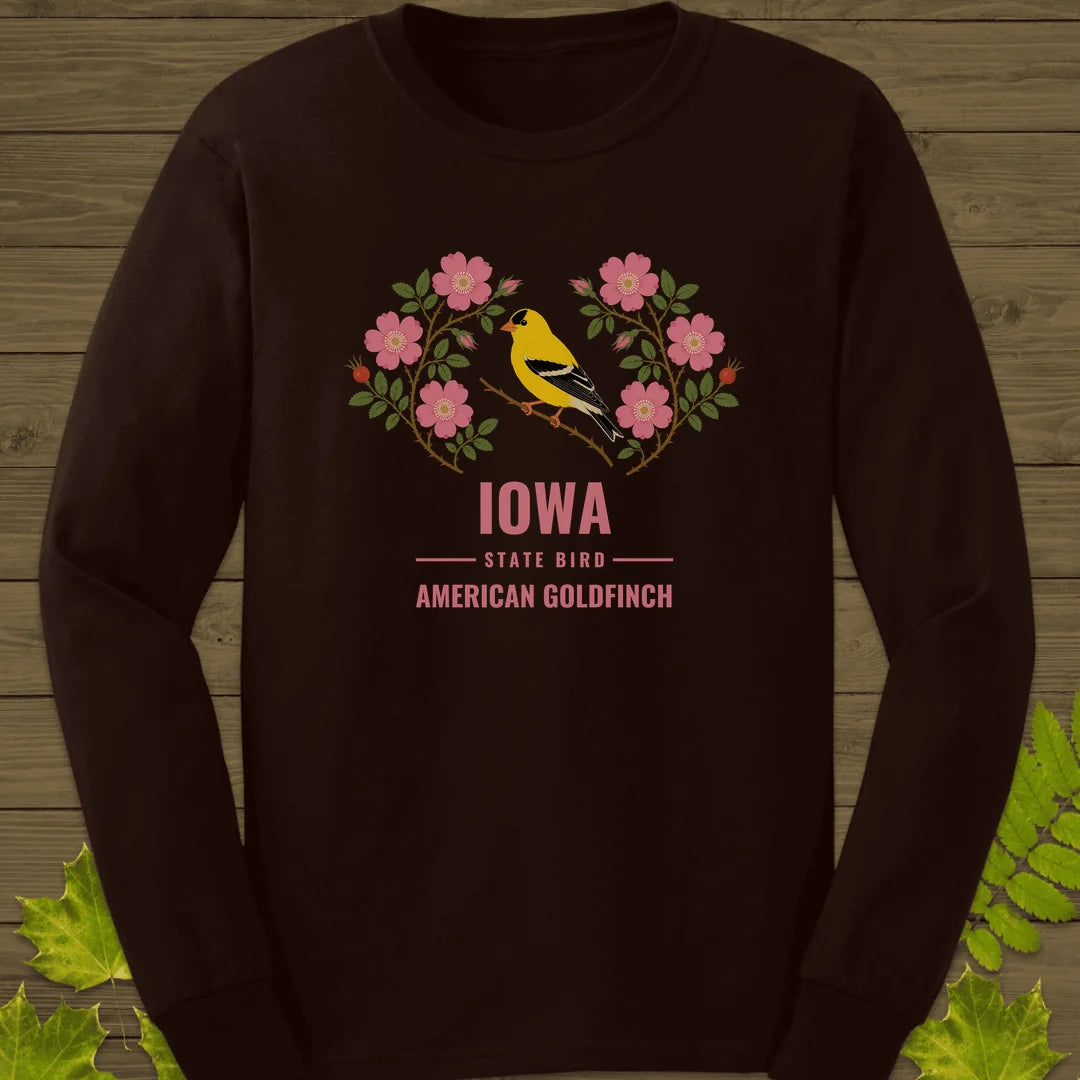 Iowa State Bird Long Sleeve in Dark Chocolate