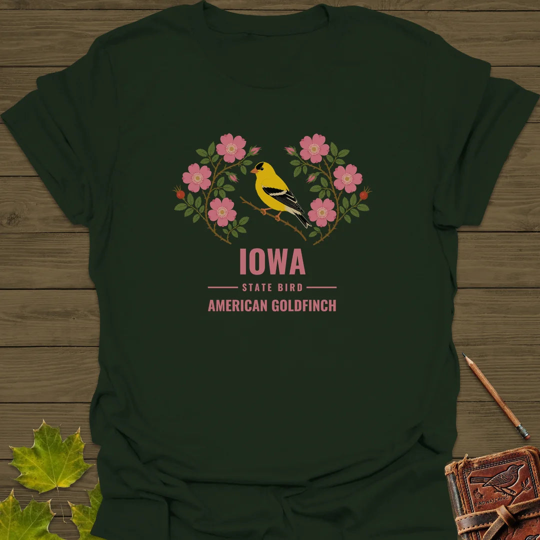 Iowa State Bird T-Shirt in Forest Green