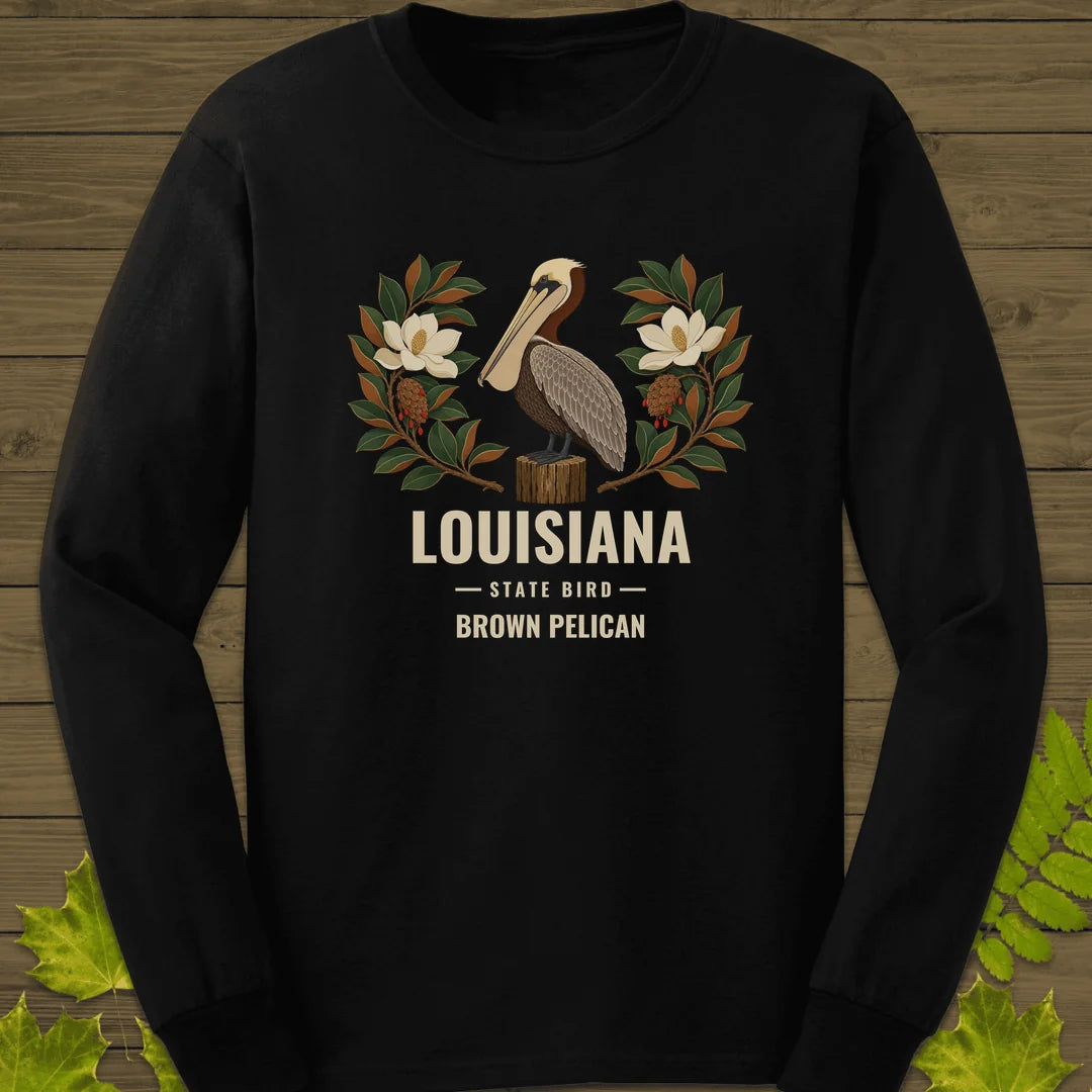 Louisiana State Bird Long Sleeve in Black