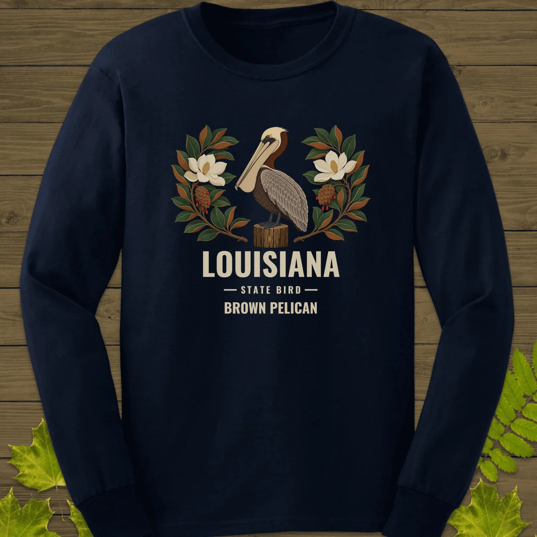 Louisiana State Bird Long Sleeve in Navy