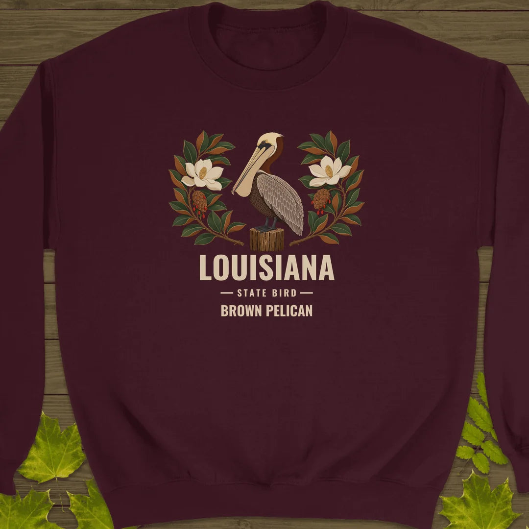 Louisiana State Bird Sweatshirt in Maroon