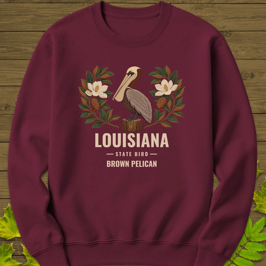 Louisiana State Bird Sweatshirt in Maroon