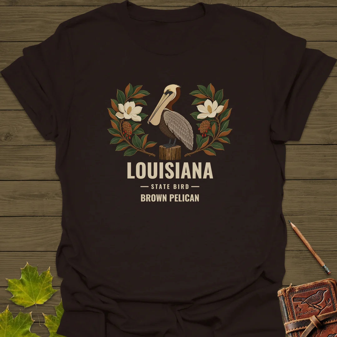 Louisiana State Bird T-Shirt in Dark Chocolate