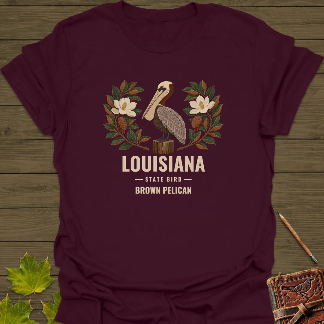 Louisiana State Bird T-Shirt in Maroon