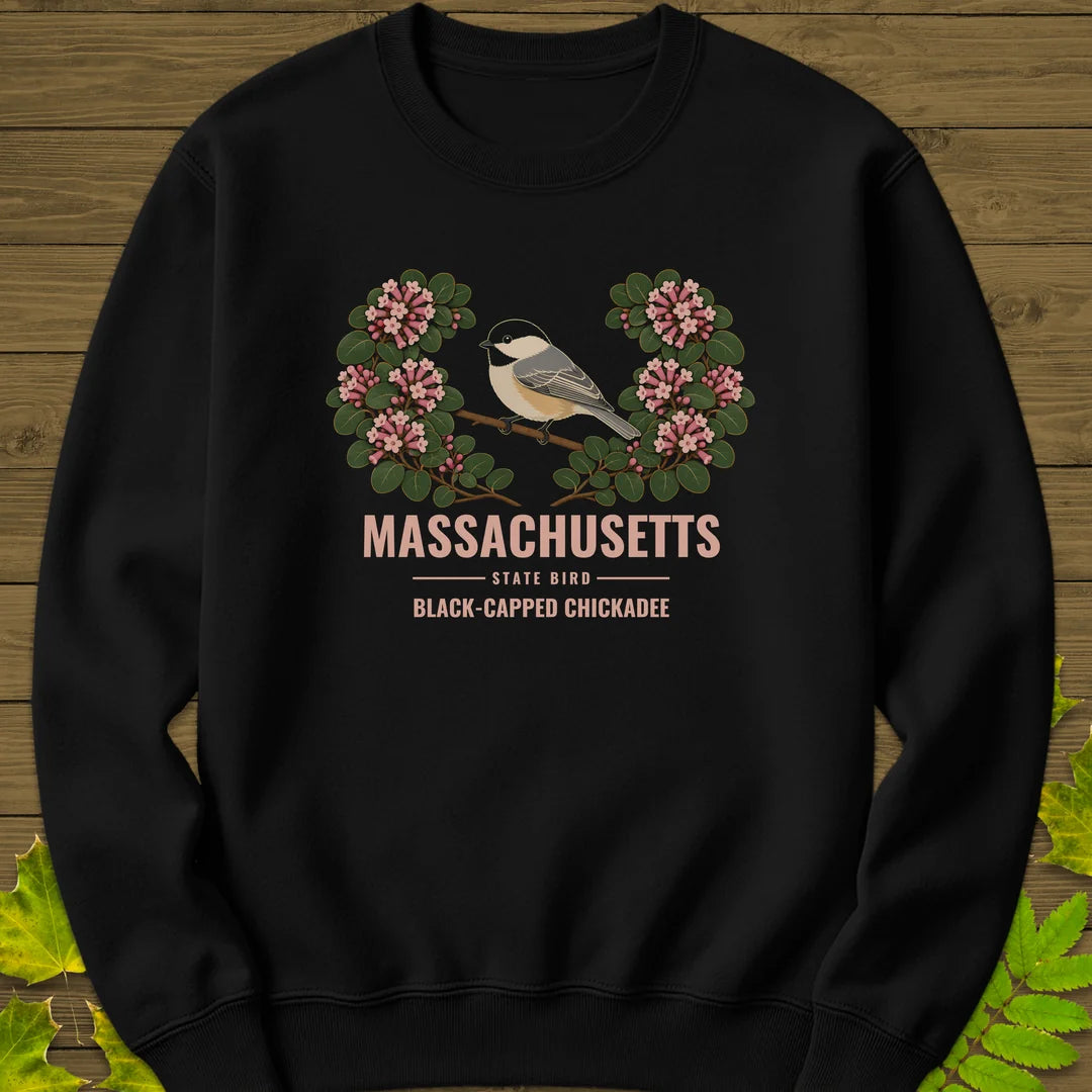Massachusetts State Bird Sweatshirt in Black