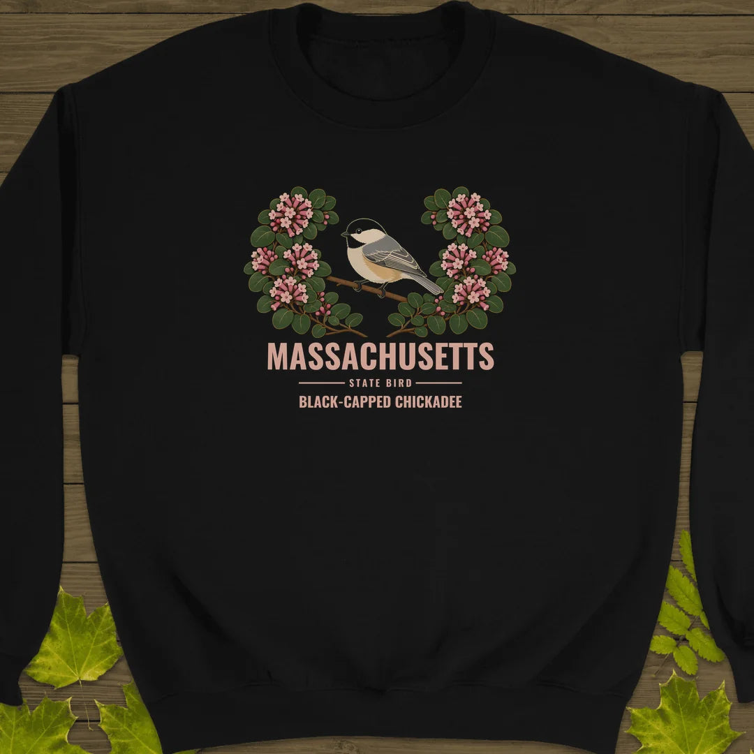Massachusetts State Bird Sweatshirt in Black