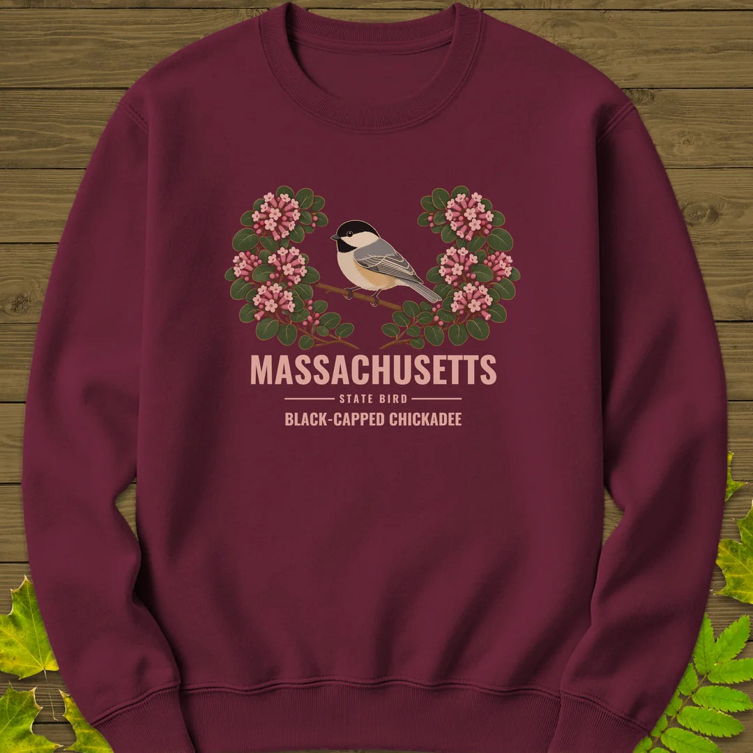 Massachusetts State Bird Sweatshirt in Maroon