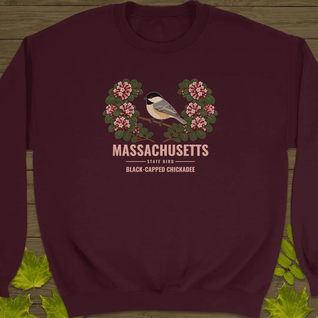 Massachusetts State Bird Sweatshirt in Maroon