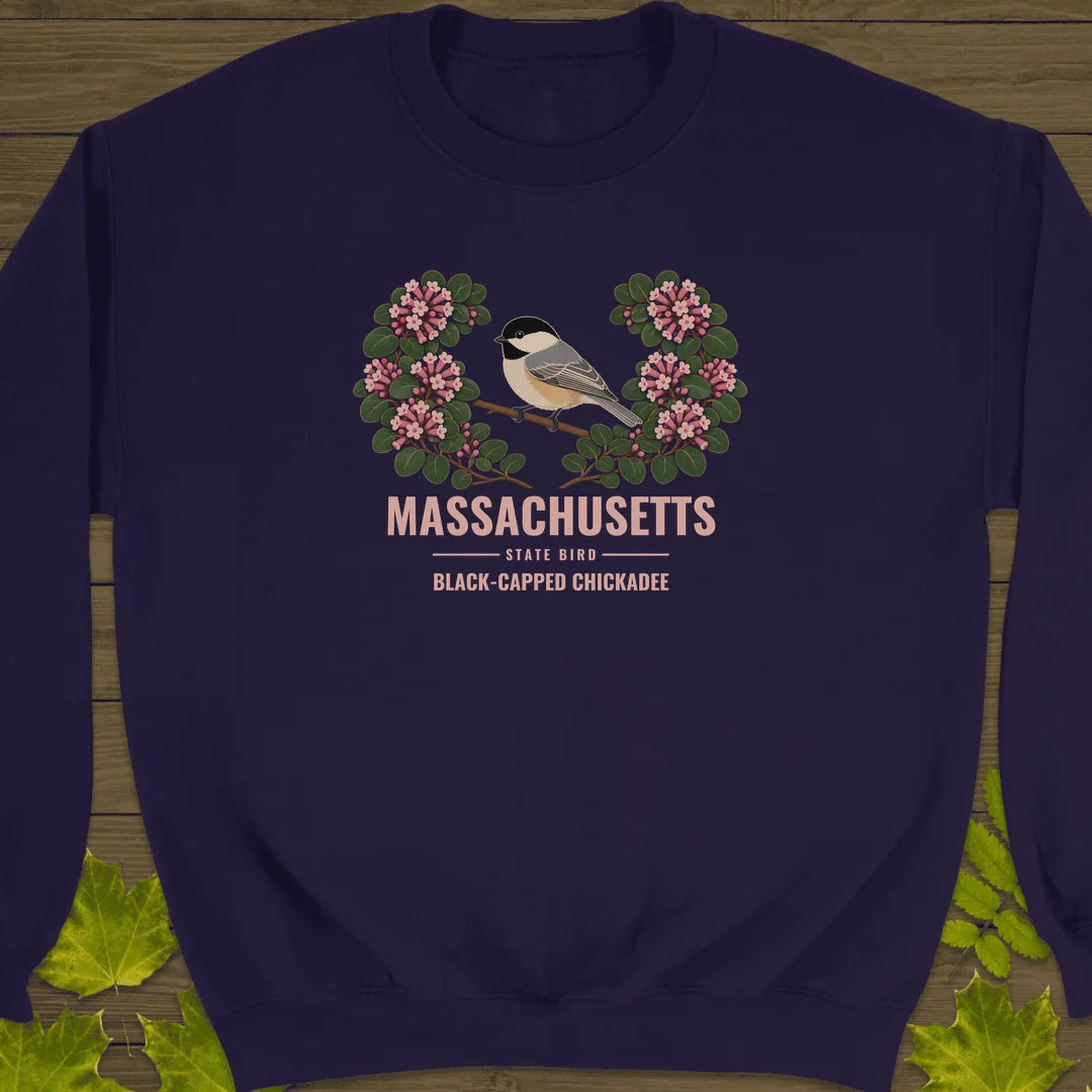 Massachusetts State Bird Sweatshirt in Purple