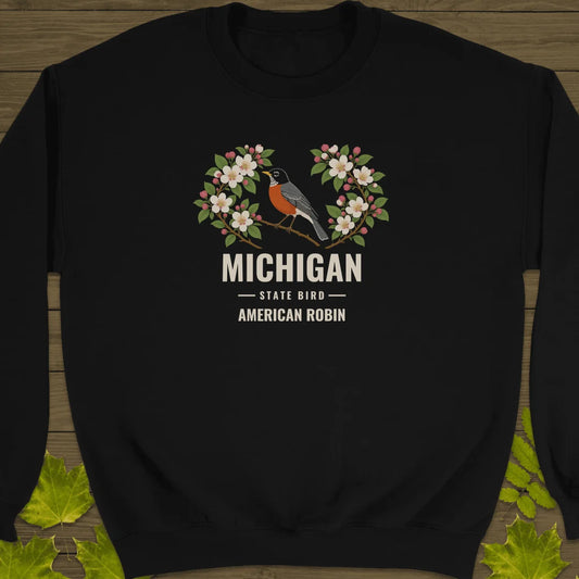 Michigan State Bird Sweatshirt in Black