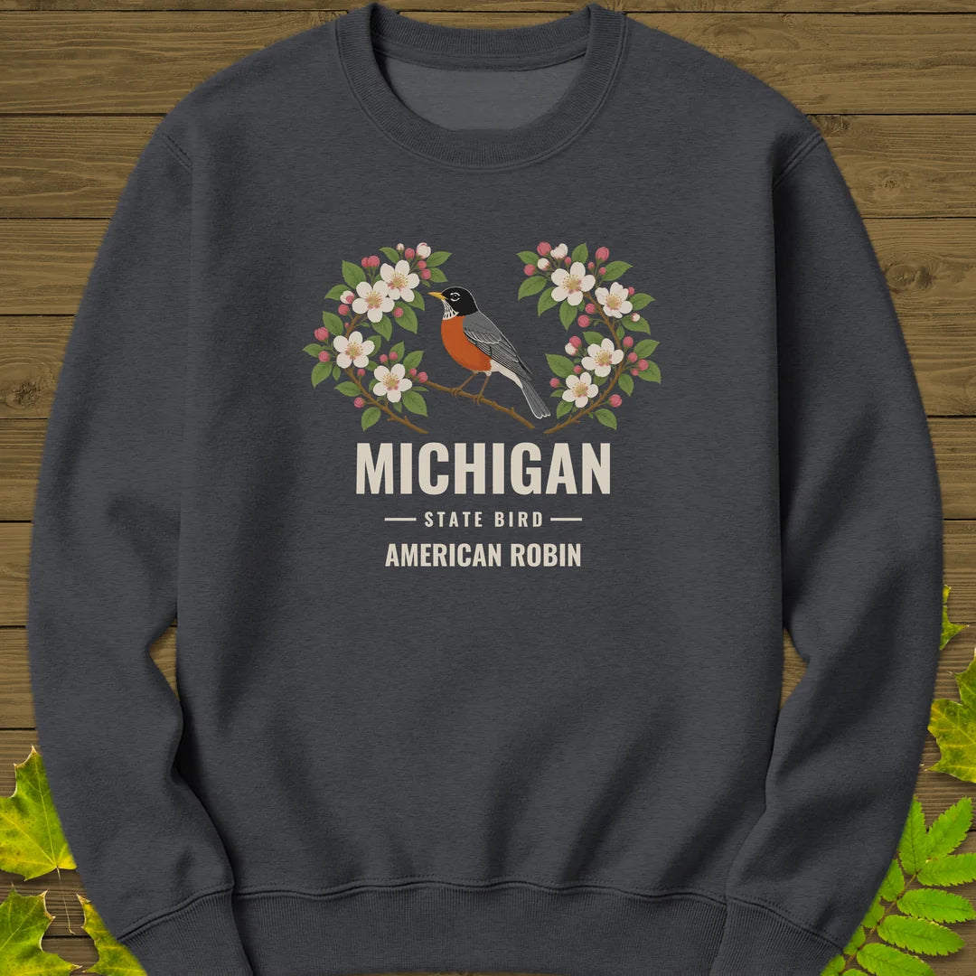Michigan State Bird Sweatshirt in Dark Heather
