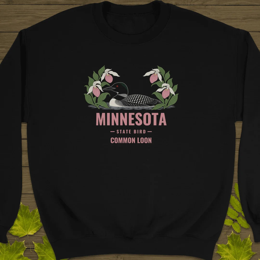 Minnesota State Bird Sweatshirt in Black
