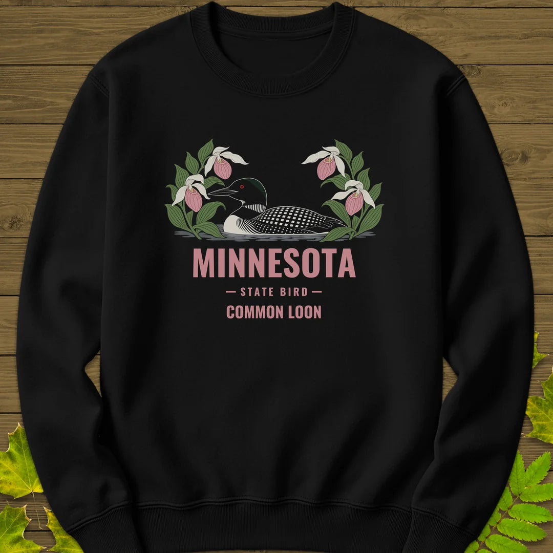 Minnesota State Bird Sweatshirt in Black