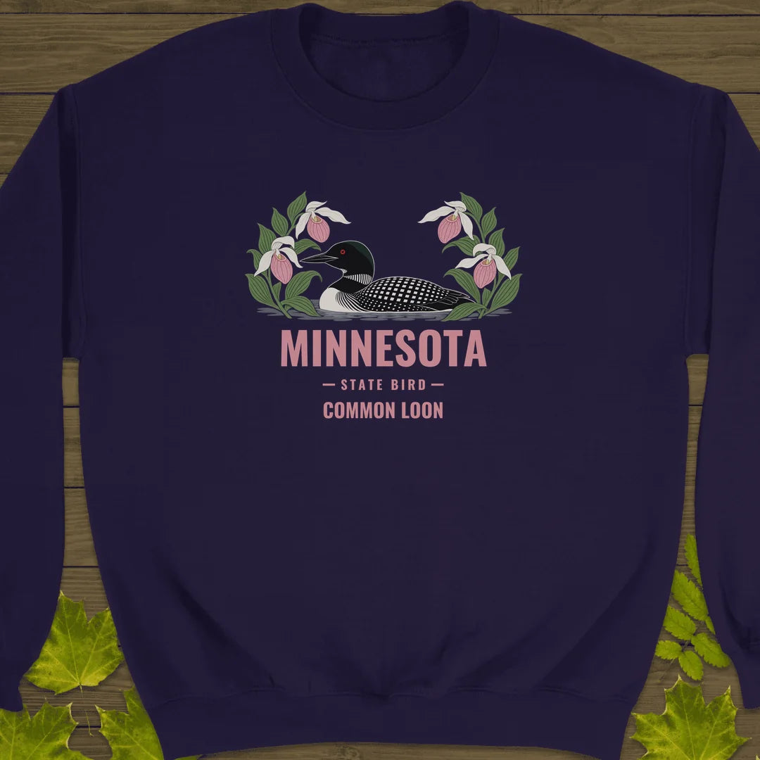 Minnesota State Bird Sweatshirt in Purple