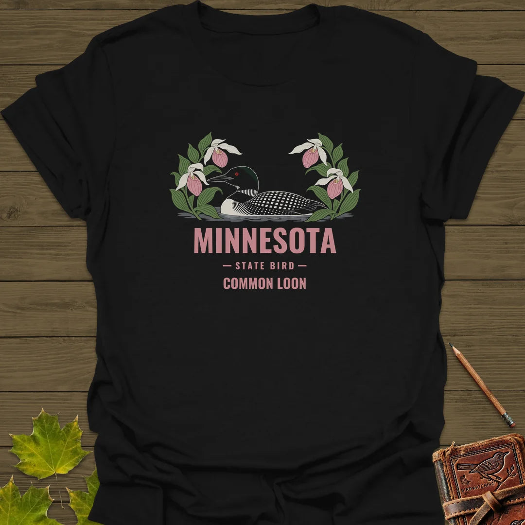 Minnesota State Bird T-Shirt in Black
