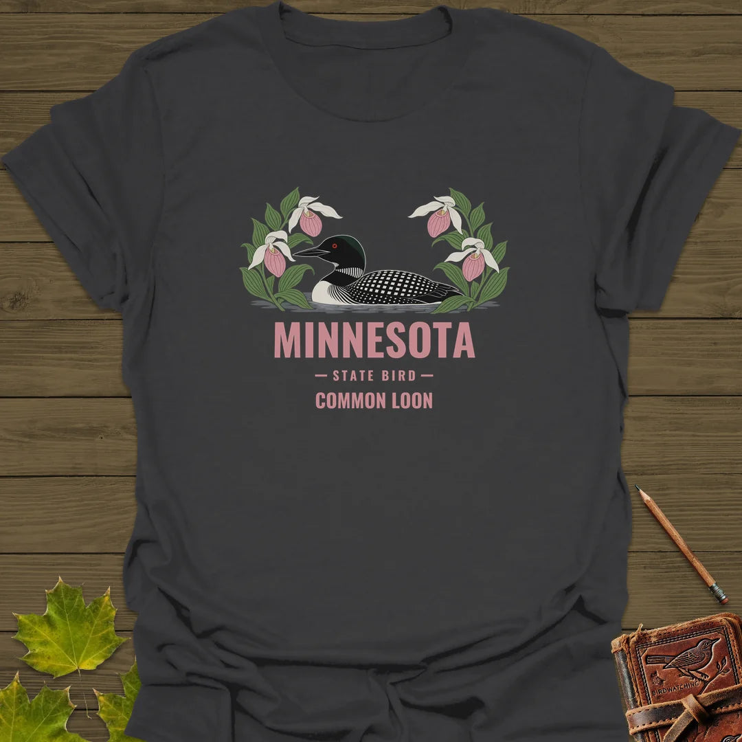 Minnesota State Bird T-Shirt in Charcoal