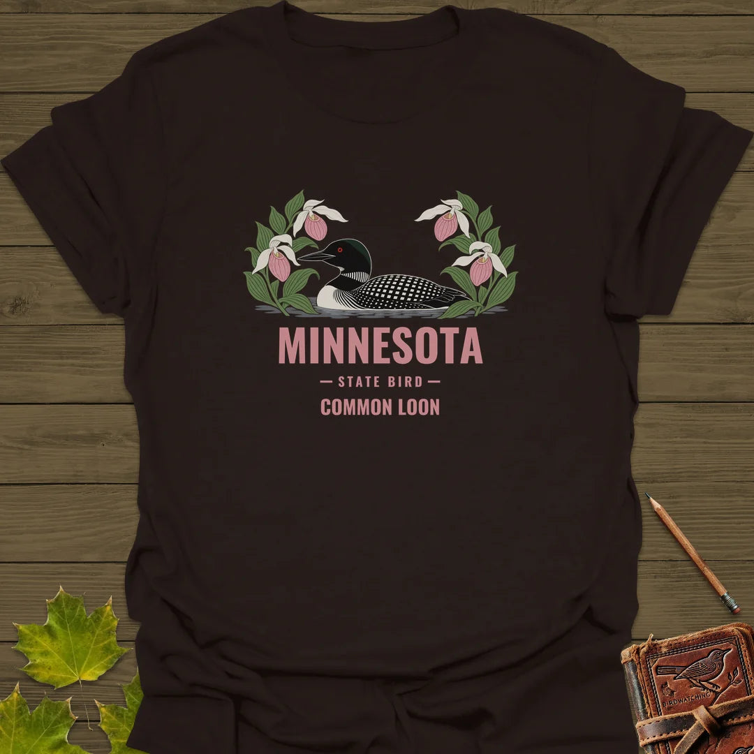 Minnesota State Bird T-Shirt in Dark Chocolate