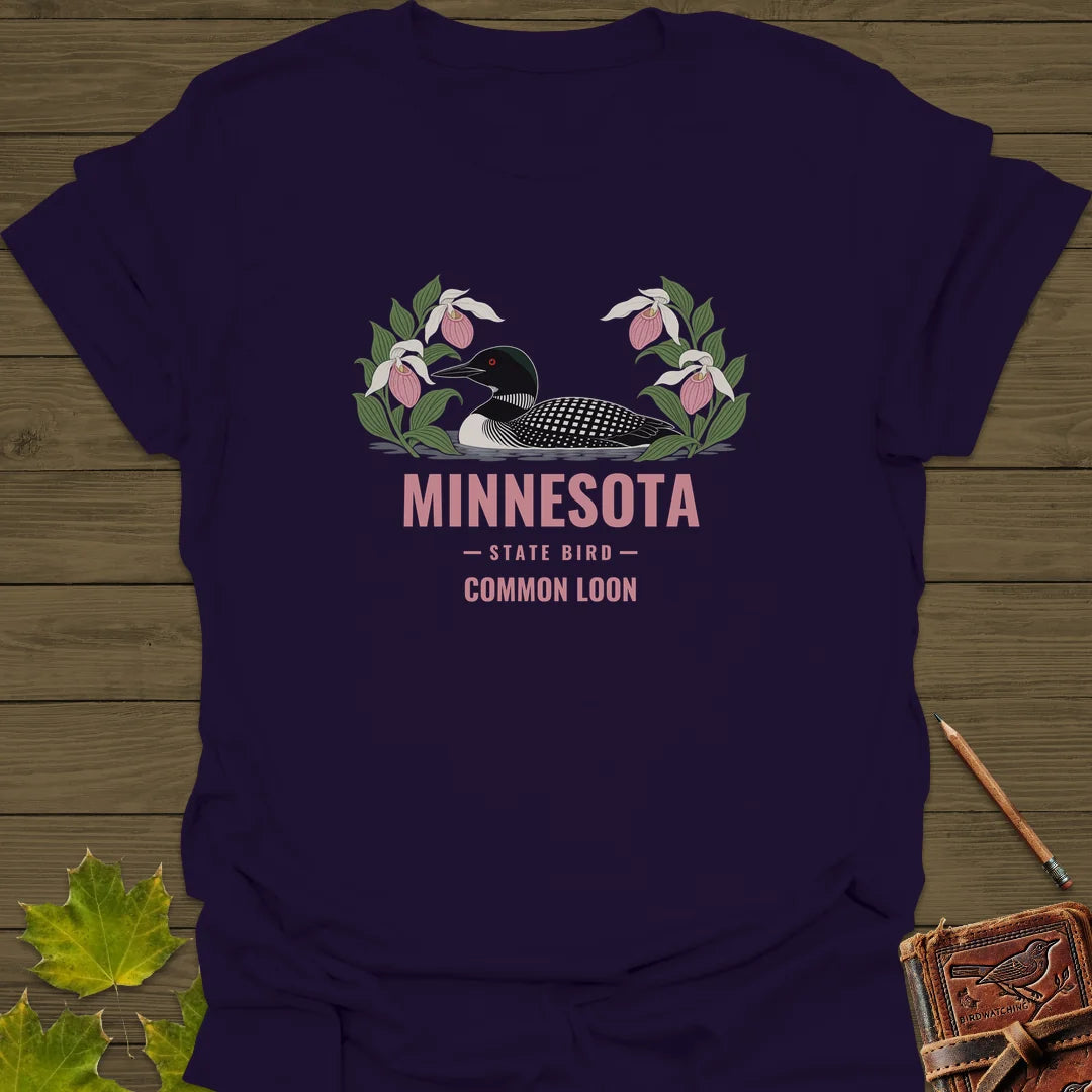 Minnesota State Bird T-Shirt in Purple