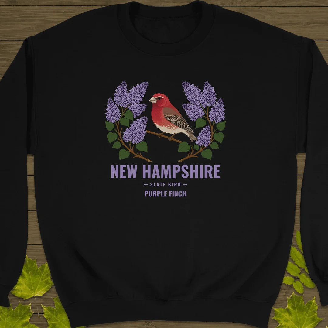 New Hampshire State Bird Sweatshirt in Black