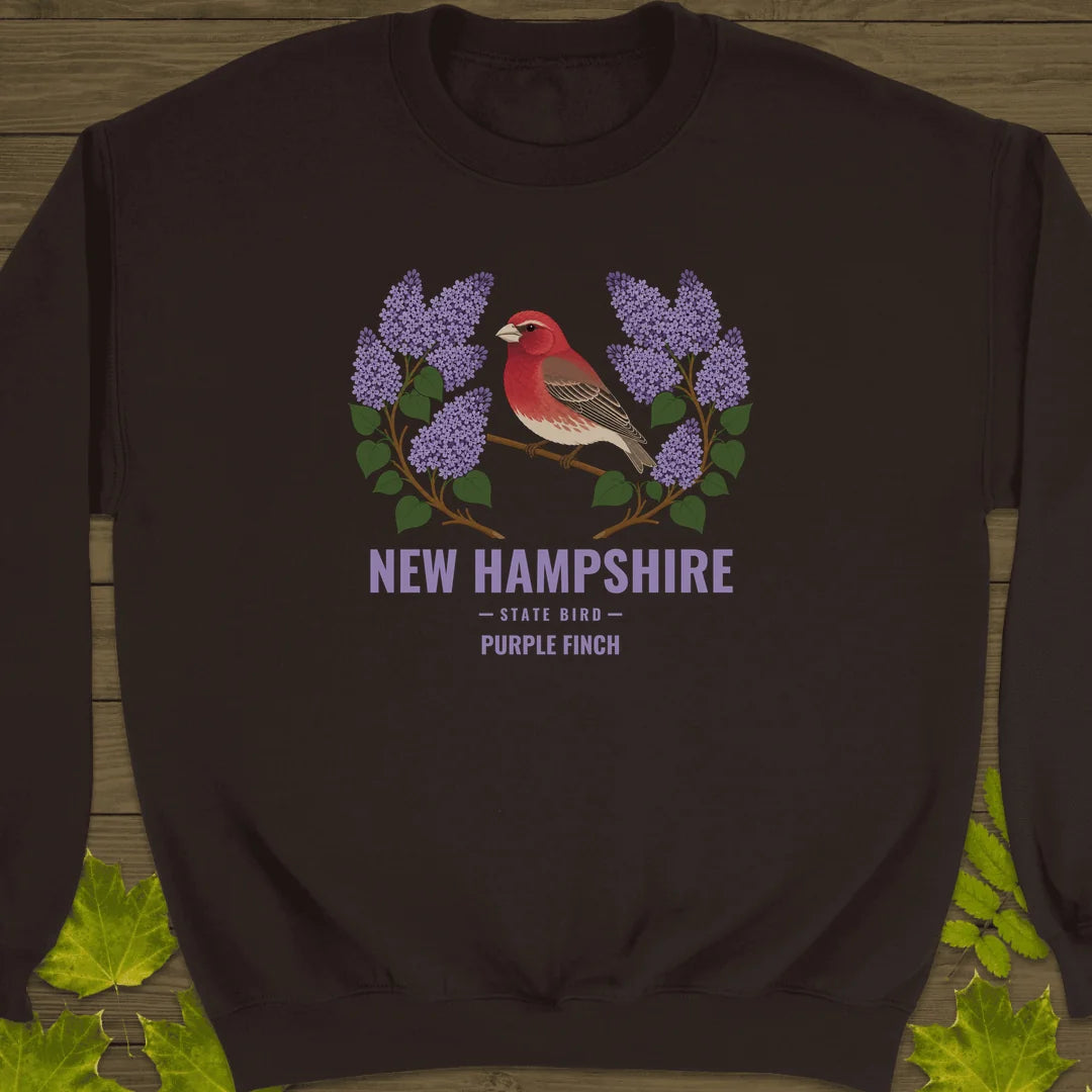 New Hampshire State Bird Sweatshirt in Dark Chocolate