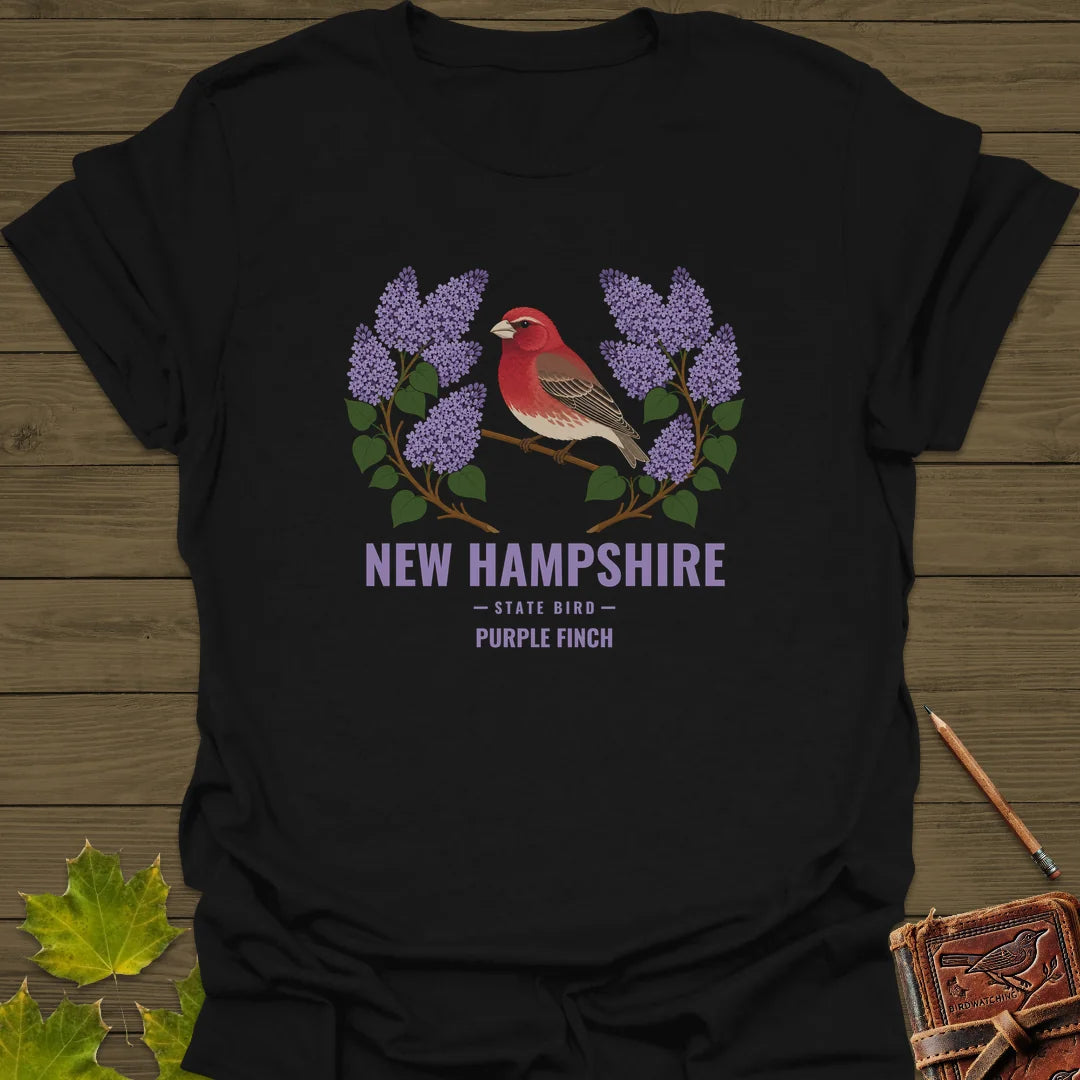New Hampshire State Bird T-Shirt in Black