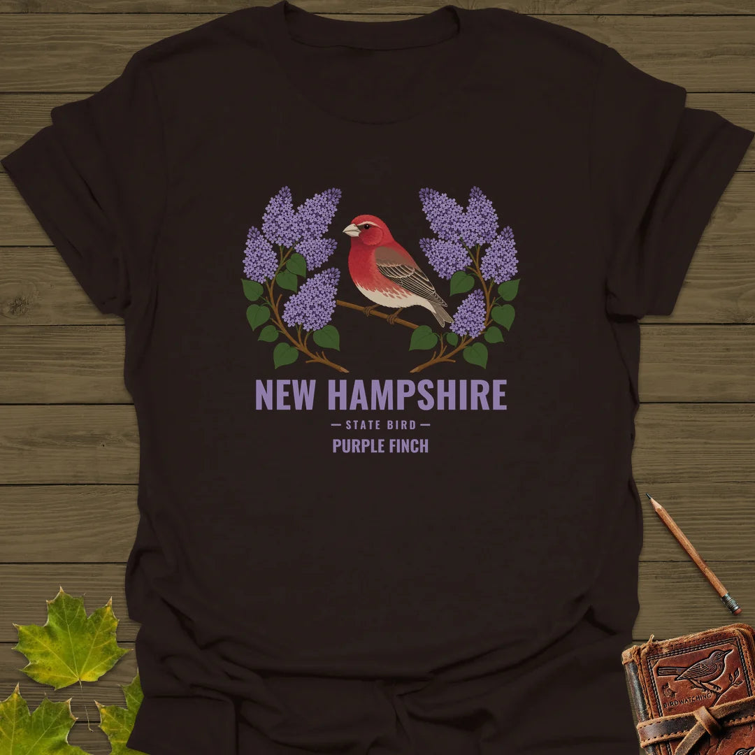 New Hampshire State Bird T-Shirt in Dark Chocolate