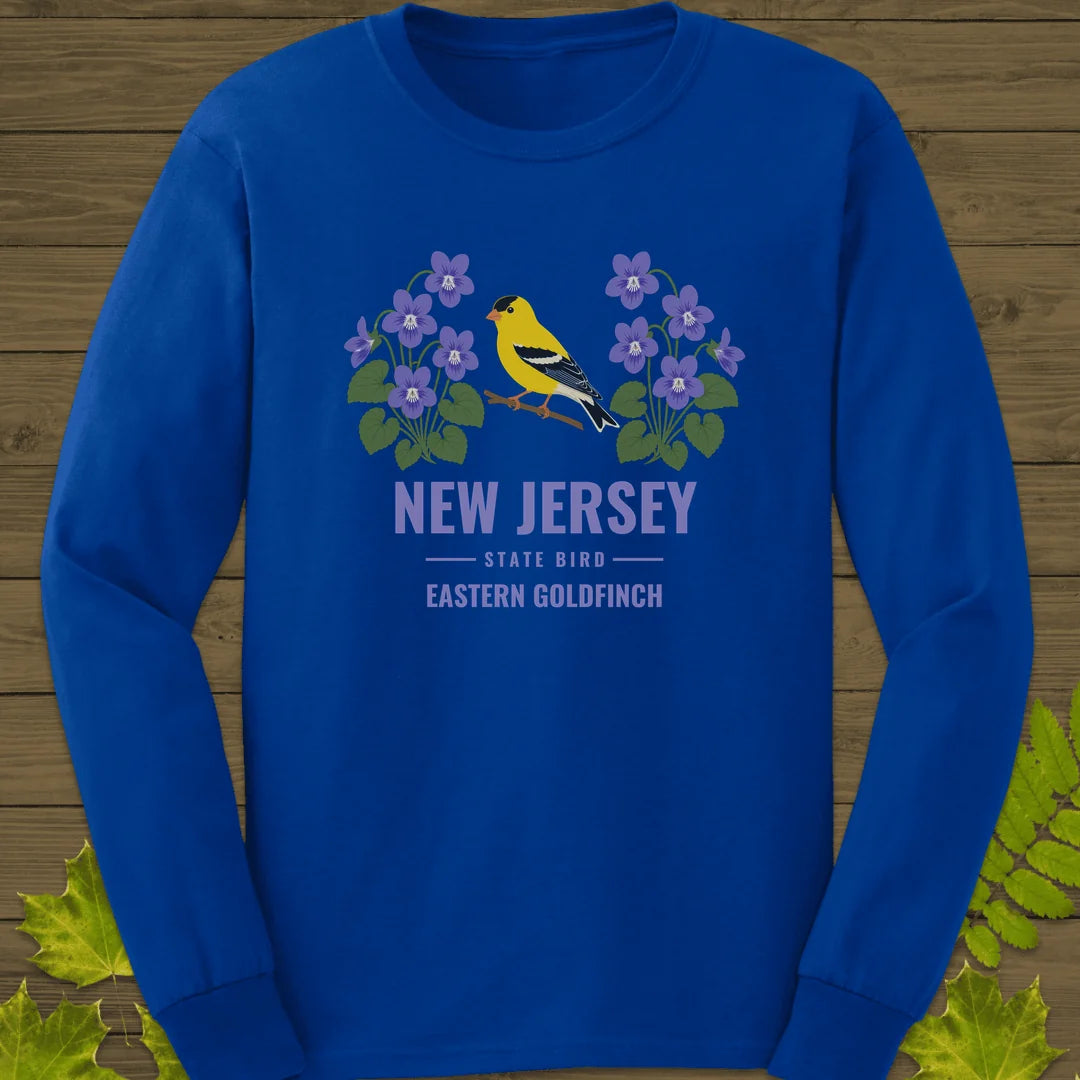 New Jersey State Bird Long Sleeve in Royal