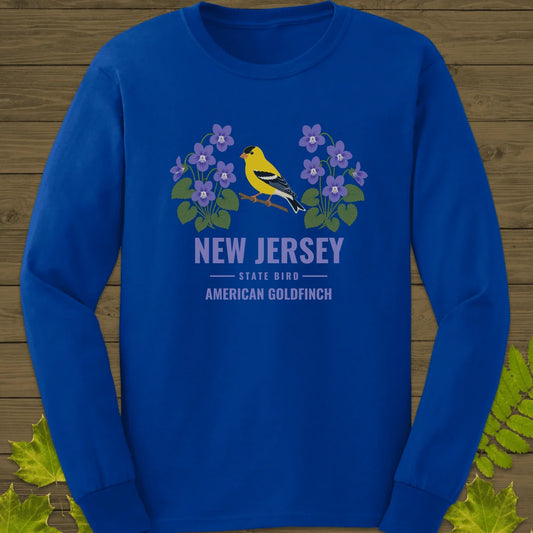New Jersey State Bird Long Sleeve in Royal