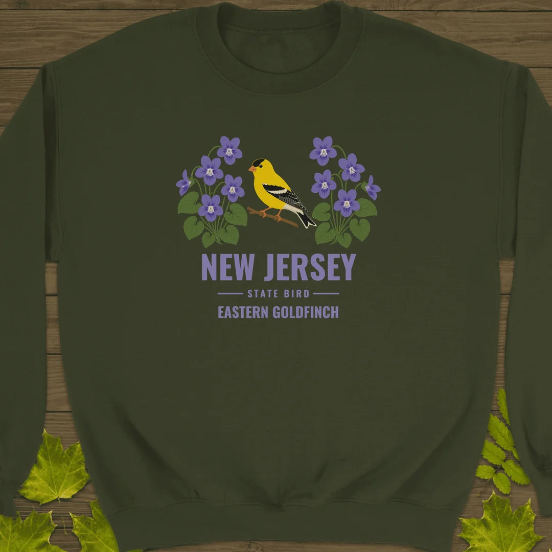 New Jersey State Bird Sweatshirt in Military Green