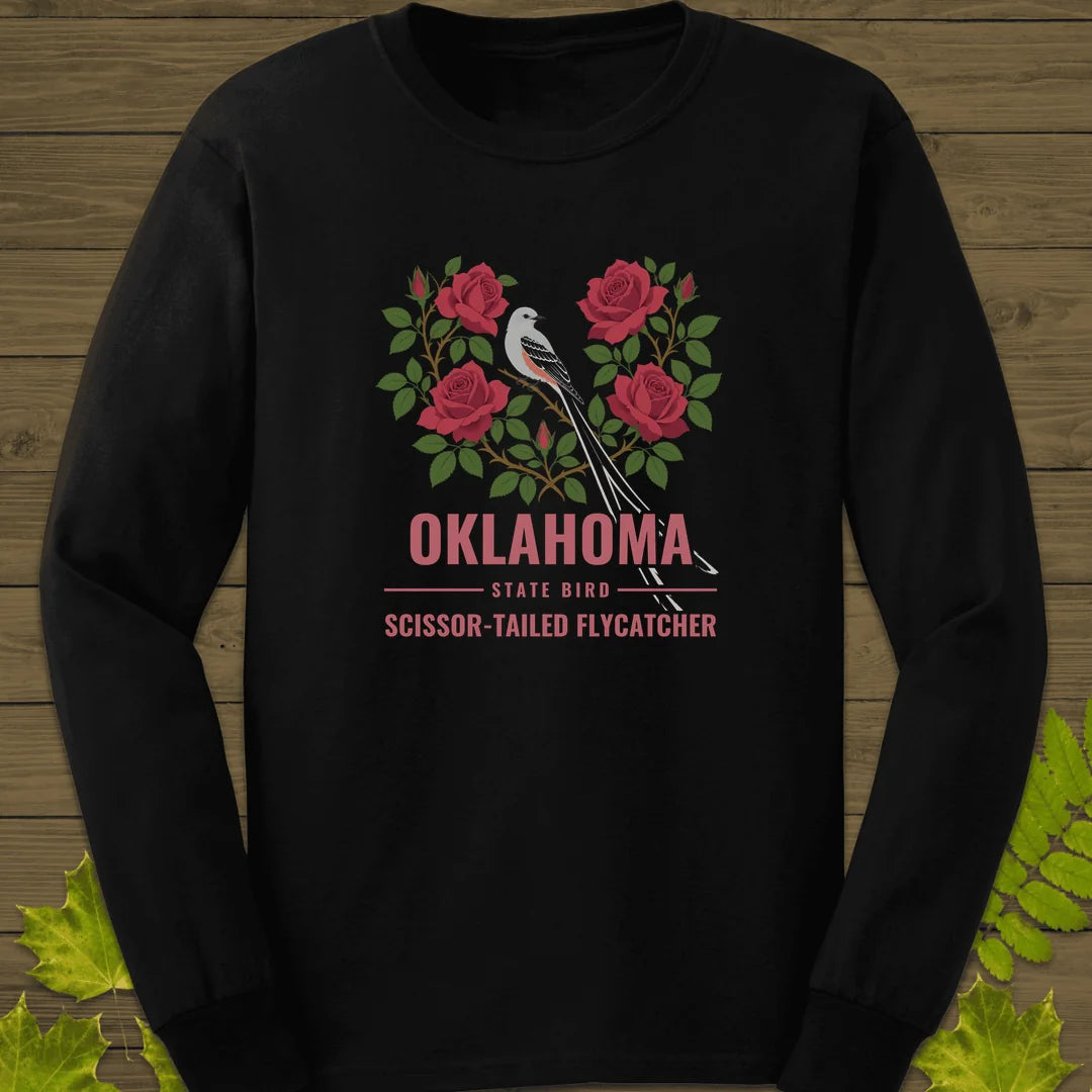 Oklahoma State Bird Long Sleeve in Black