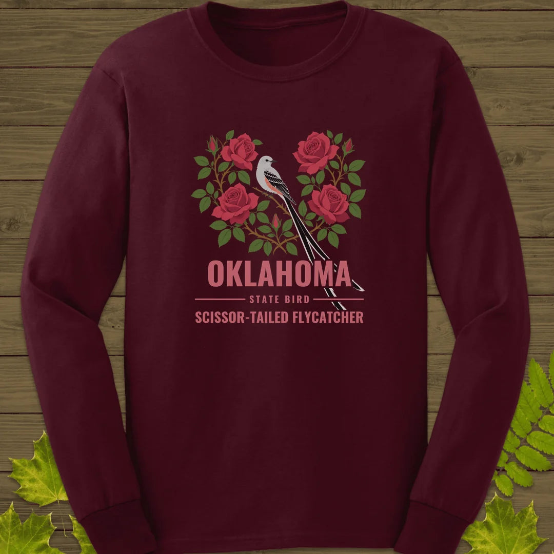 Oklahoma State Bird Long Sleeve in Maroon