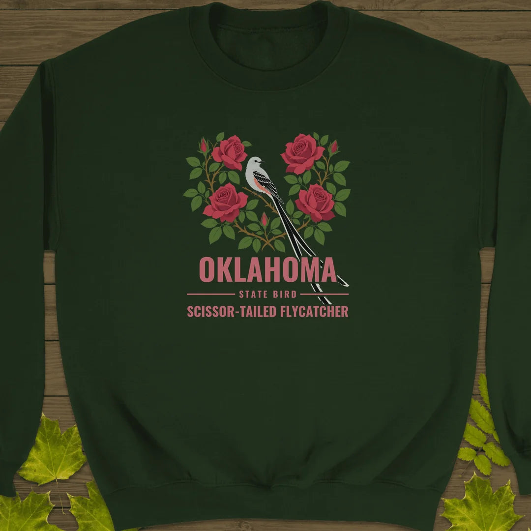 Oklahoma State Bird Sweatshirt in Forest Green