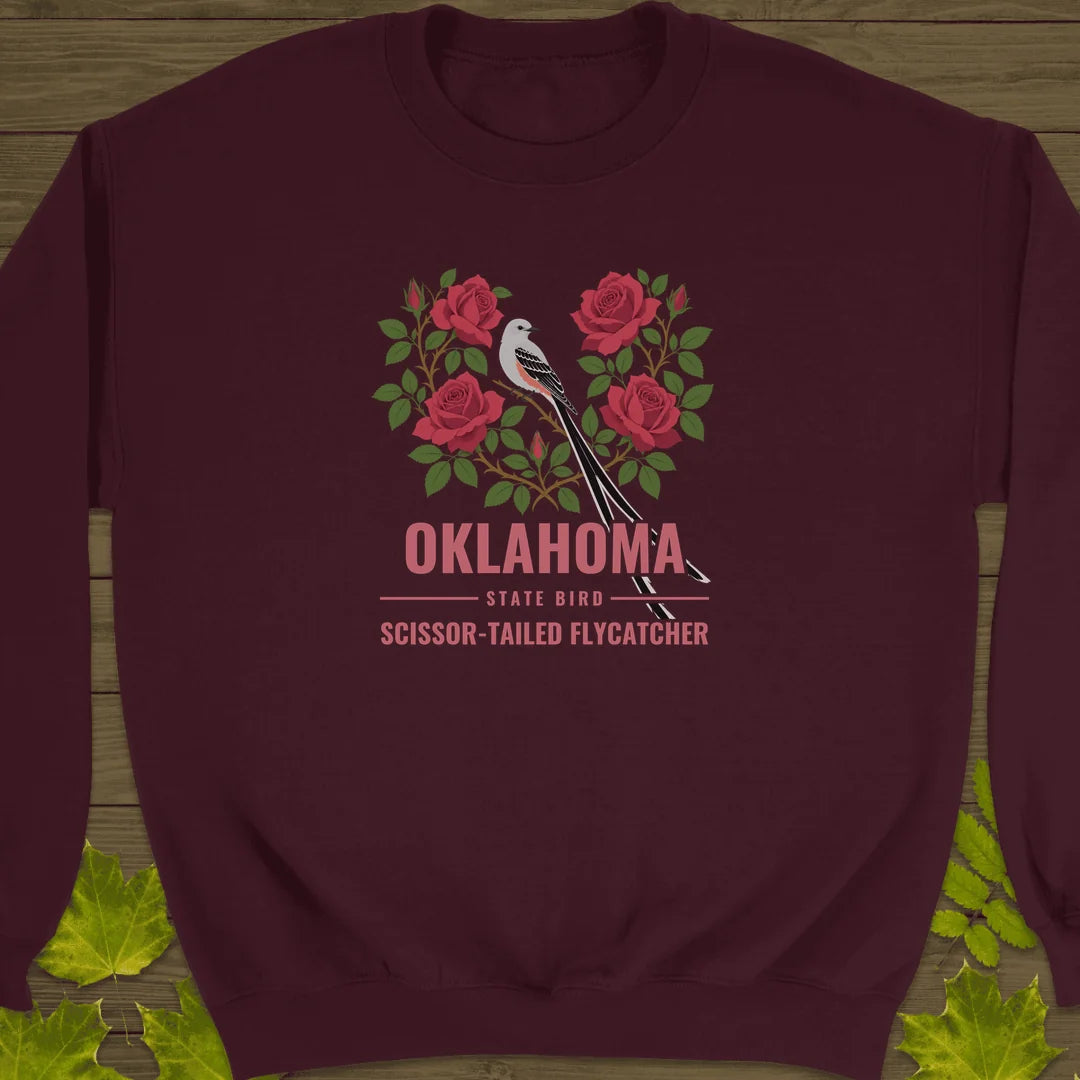Oklahoma State Bird Sweatshirt in Maroon
