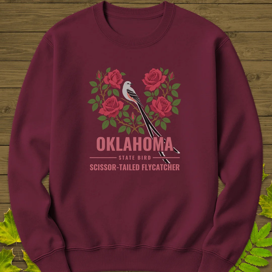 Oklahoma State Bird Sweatshirt in Maroon