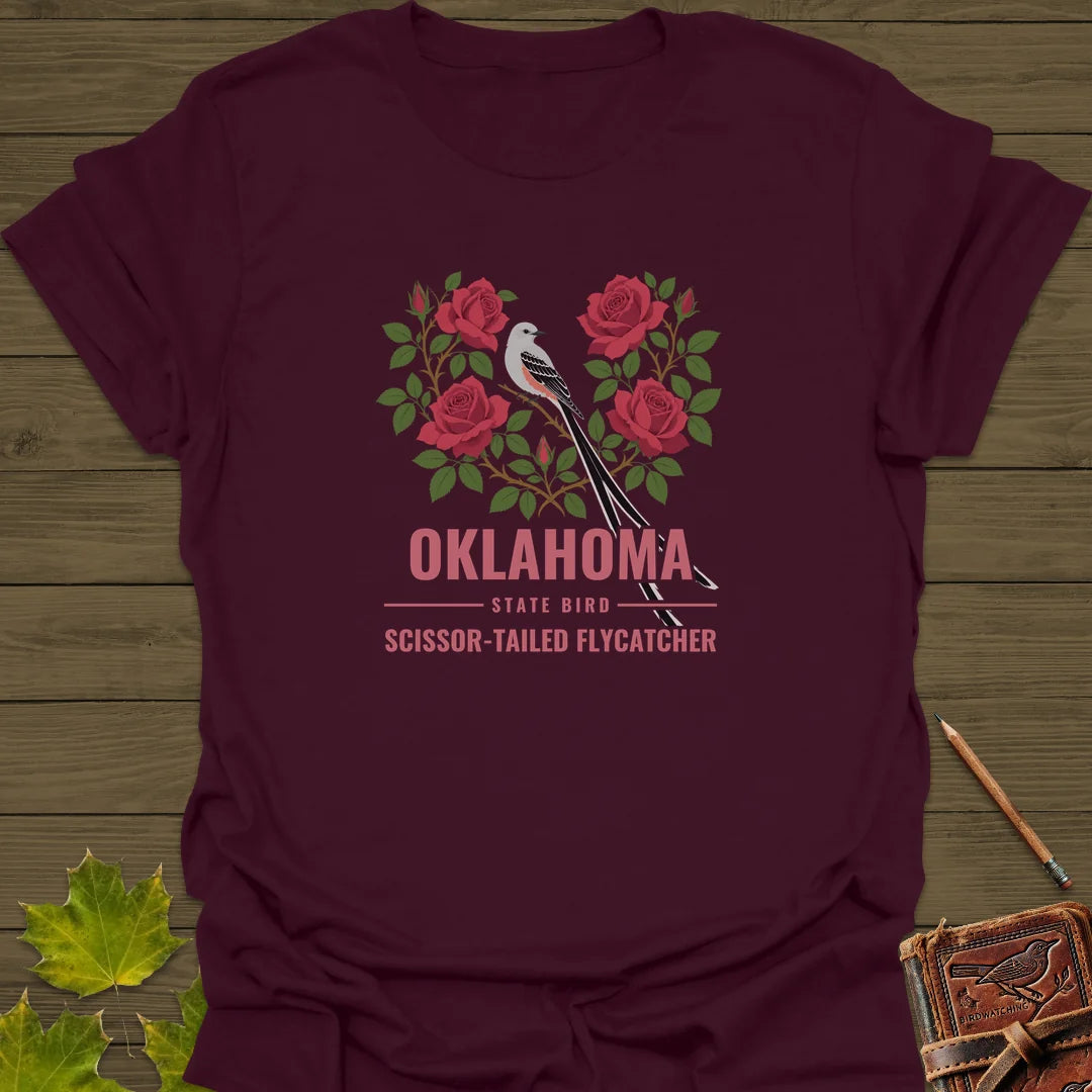 Oklahoma State Bird T-Shirt in Maroon